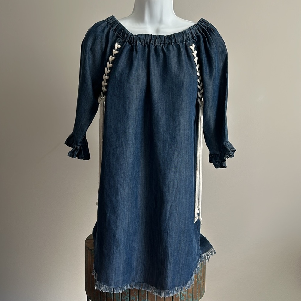 NEW Chelsea & Theodore Blue Denim Dress